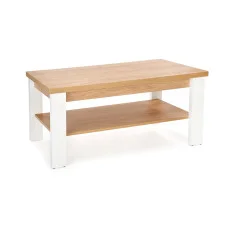 COFFEE TABLE JENNA, TABLE TOP - NATURAL HICCORA, LEGS - WHITE